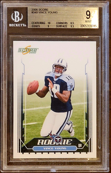 2006 Perfectly Centeterd (10, 9.5, 9.5, 9) VINCE YOUNG Score BGS 9 Rookie #340
