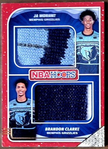 2019 SP JA MORANT/BRANDON CLARKE Panini Hoops ROOKIE 3 COLOR Sweaters Dual Patch