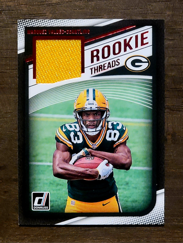 2018 MARQUEZ VALDES-SCANTLING Panini RARE YELLOW PANTS Patch RED FOIL Rookie Threads