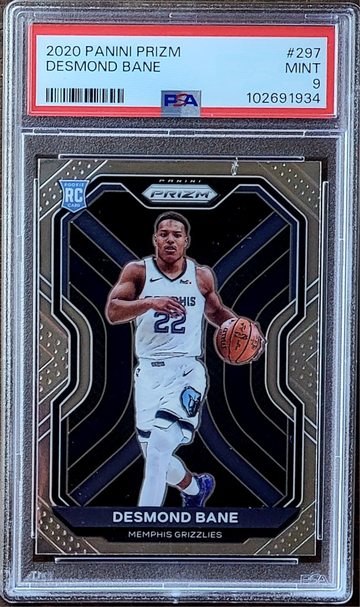 2020 DESMOND BANE Panini Prizm Rookie RC PSA 9 Memphis Grizzlies #297