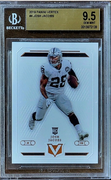 2019 JOSH JACOBS Panini Vertex BGS 9.5 Rookie RC #4 V-4 Green Bay Packers 🔥