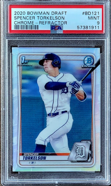 2020 SPENCER TORKELSON Topps Bowman 1st Chrome Draft REFRACTOR PSA 9 Rookie #BD121 