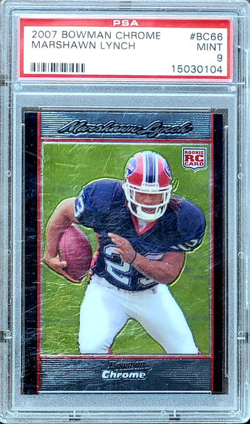 2007 MARSHAWN "Beast Mode" LYNCH Topps Bowman Chrome PSA 9 LOW POP Rookie RC
