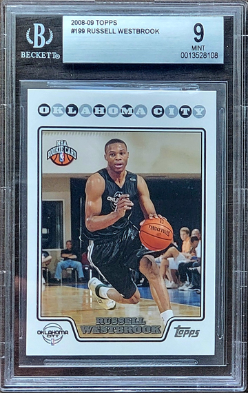 2008-09 RUSSELL WESTBROOK Topps BGS 9 Rookie RC #199 Oklahoma City Thunder 