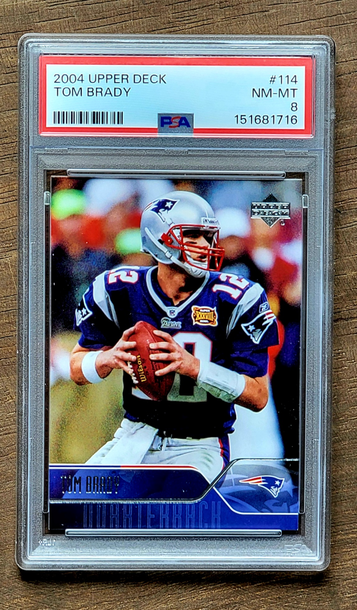 2004 TOM BRADY Upper Deck Blue Jersey PSA 8 #114