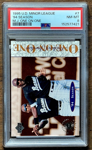 1995 MICHAEL JORDAN Upper Deck Minor League M.J. ONE ON ONE 94 Season PSA 8 #7