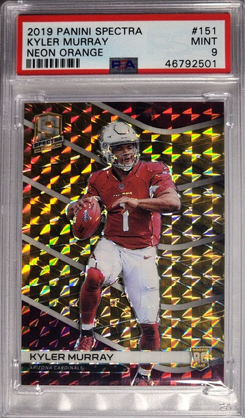 2019 Panini Spectra Kyler Murray RC Neon Orange /15 #151 ~ Rookie PSA Mint 9 🔥