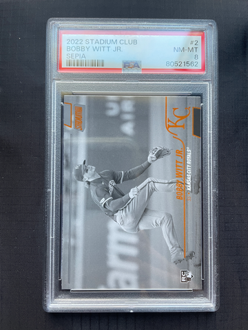 2022 Stadium Club Bobby Witt Jr. Sepia PSA 8