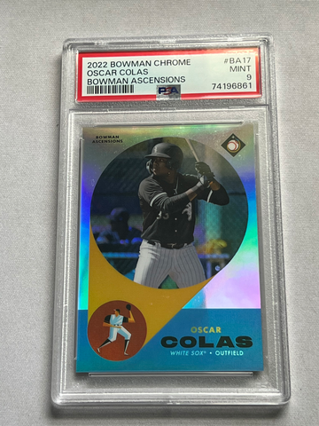 2022 Bowman Chrome Oscar Colas Bowman Ascensions PSA 9 Case Hit
