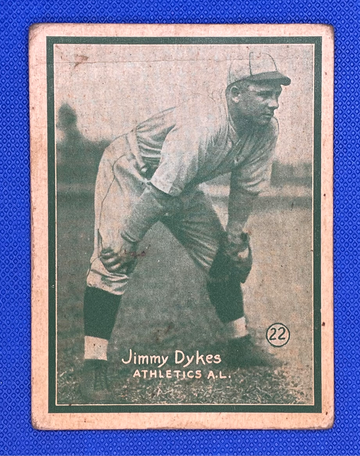 1931 W517 Strip Card #22 Jimmy Dykes Philadelphia Athletics 🔥⚾🔥⚾