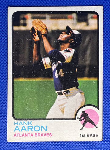 1973 Topps #100 Hank Aaron HOF Atlanta Braves 🔥⚾🔥⚾