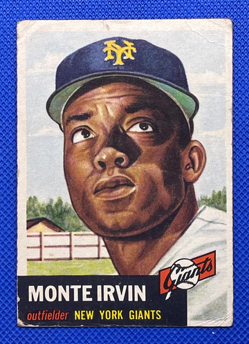 1953 Topps #62 Monte Irvin HOF New York Giants 🔥⚾🔥⚾