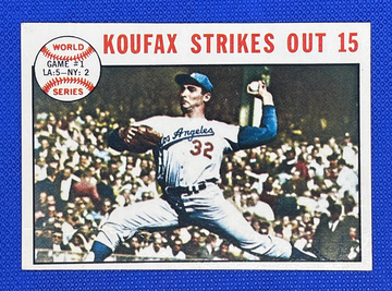 1964 Topps #136 World Series Game #1 Sandy Koufax HOF Los Angeles Dodgers 🔥⚾🔥⚾