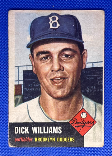 1953 Topps #125 Dick Williams HOF Brooklyn Dodgers + BONUS!!!🔥⚾🔥⚾