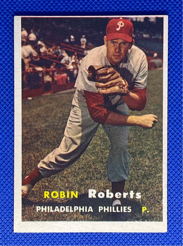 1957 Topps #15 Robin Roberts HOF Philadelphia Phillies 🔥⚾🔥⚾