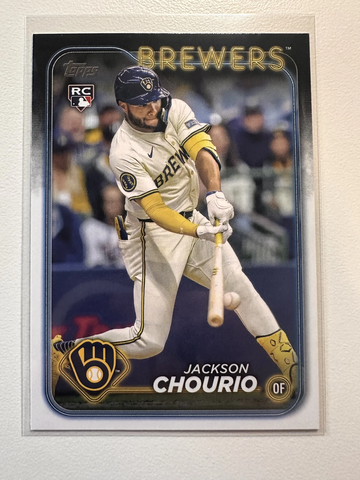 2024 Topps #698b Jackson Chourio Milwaukee Brewers Rookie Image Variation SP RC