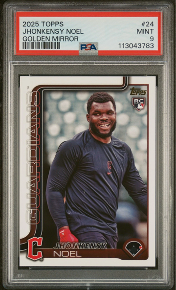 2025 Topps #24 Jhonkensy Noel Golden Mirror PSA 9 Guardians SSP