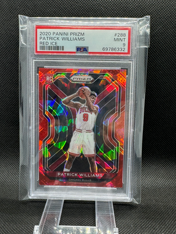 2020-2021 Panini Prizm Patrick Williams Cracked Red Ice PSA 9