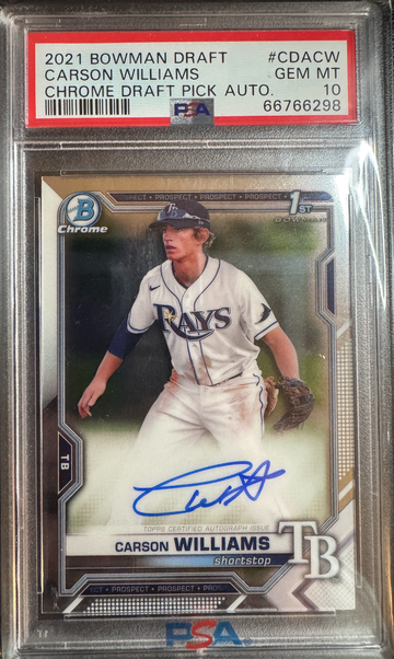 2021 Bowman Draft Carson Williams 1st Auto