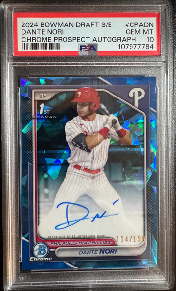 2024 Bowman Sapphire Dante Nori Auto PSA 10