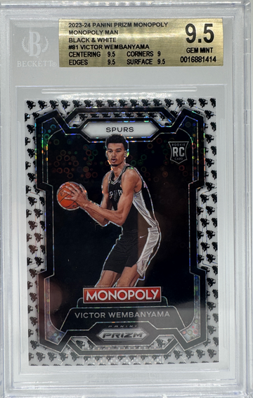 Case Hit Monopoly Man Rookie Wembanyama BGS 9.5