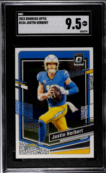 Justin Herbert 2023 Donruss Optic #104 SGC 9.5 Los Angeles Chargers