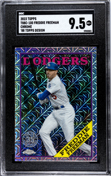 Freddie Freeman 2023 Topps ‘88 Design Chrome Silver Pack Mojo #T88C-100 SGC 9.5