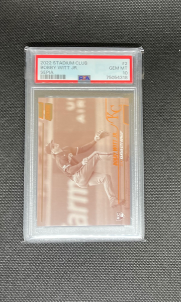 Bobby Witt Jr. Sepia PSA 10 Stadium Club