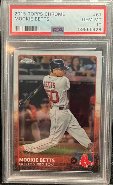 2015 TOPPS CHROME MOOKIE BETTS PSA 10