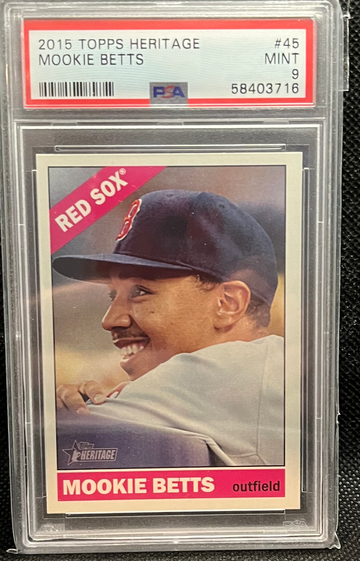 2015 Topps Heritage Mookie Betts PSA 9