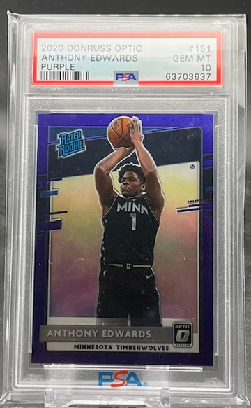2020 Psa 10 Purple Anthony Edwards RC