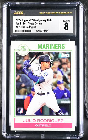 2022 Topps Montgomery Club Julio Rodriguez Rookie Card CSG 8 NM/Mint