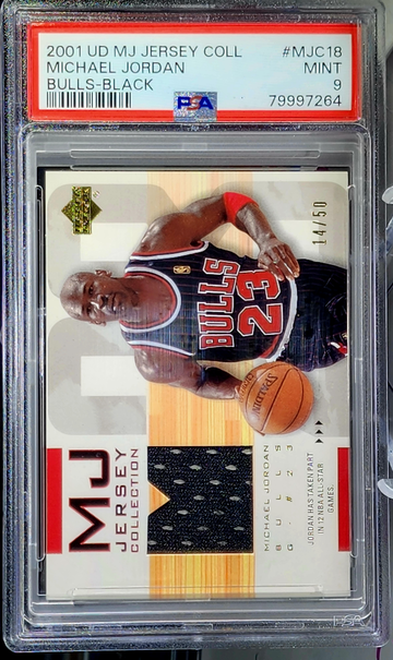 2001 Upper Deck MJ Jersey Collection Michael Jordan Psa 9 #14/50 
