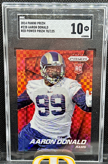 Aaron Donald 2014 Prizm Red Power /125 Rookie SGC 10