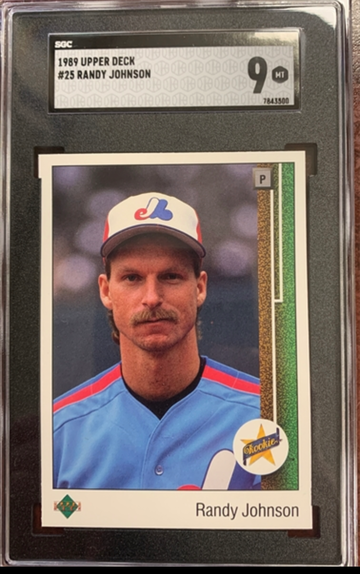 1989 Upperdeck Randy Johnson Rookie Sgc 9 Hall Of Famer