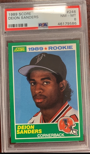 Deion Sanders Rookie Psa 8 Hall of Famer Best Cb all Time