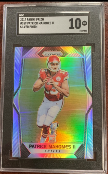 2017 SILVER PRIZM PATRICK MAHOMES ROOKIE SGC 10 (GREAT INVESTMENT OPPORTUNITY)