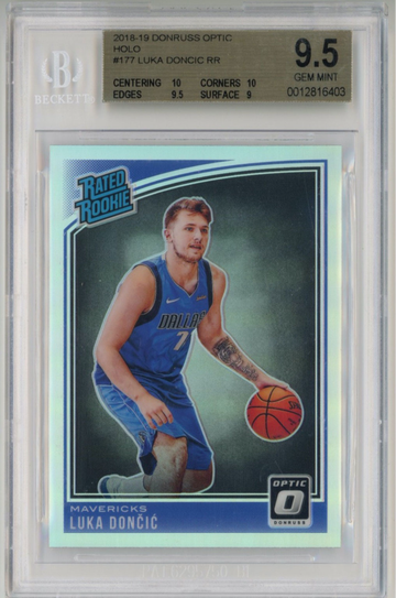 2018 Panini Donruss Optic Holo 177 LUKA DONCIC BGS 9.5 RC (2 - 10 Subs) Rookie Card