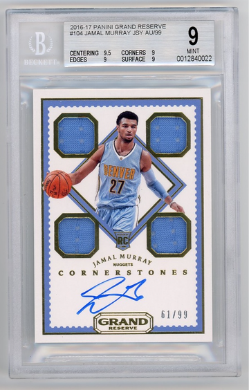 2016 Grand Reserve Cornerstones JAMAL MURRAY RPA /99 BGS 9 (True Mint+) (POP 10)
