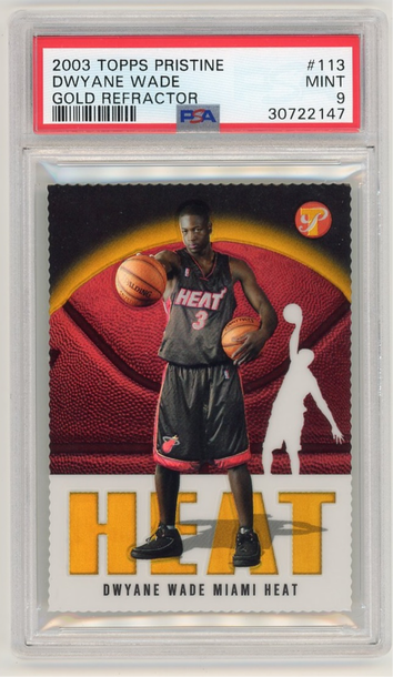 2003 Topps Pristine DWYANE WADE Gold Refractor /99 PSA 9 (POP 8) Rookie Card RC