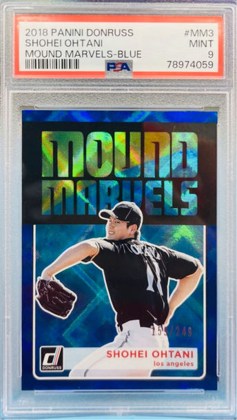 2018 Donruss Mound Marvels Blue #MM3 Shohei Ohtani RC /249 – PSA 9 | Angels Rookie