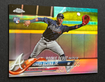 RONALD ACUNA JR. - 2018 Topps Chrome Update Refractors RC #HMT31 (075/250)