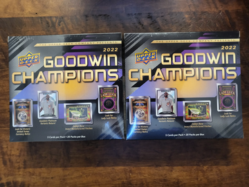 Two (2) Upper Deck 2022 Goodwin Champions Hobby Boxes