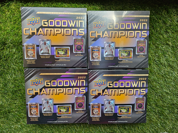 Four (4) Upper Deck 2022 Goodwin Champions Hobby Boxes
