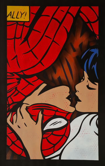 The Kiss (Spray Art) by FÜR L