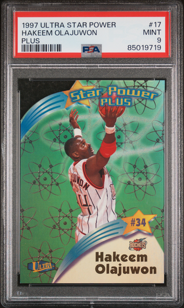 1997 Ultra Star Power Plus Hakeem Olajuwon #17 PSA 9 Pop 11!!