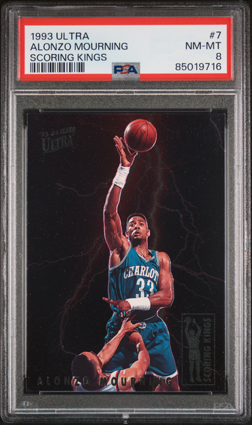 1993 Fleer Ultra Scoring Kings Alonzo Mourning #7 PSA 8