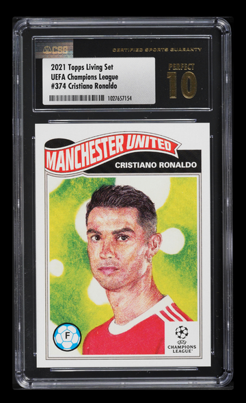 2021 Topps Living UEFA Champions #374 Christiano Ronaldo CSG Perfect 10