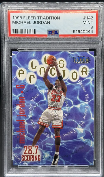 1998-99 Fleer Tradition Michael Jordan #142 PSA 9 MINT HOF