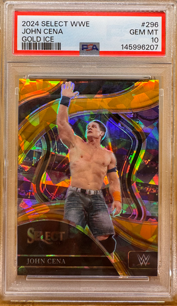 2024 Panini Select WWE John Cena Gold Ice Ringside No.296 SSP 10/10 PSA 10